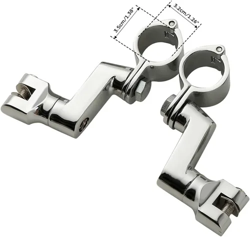Miniatura 28 de TCT-MOTORPARTS Soportes de clavijas de pie de barra de carretera negro para Harley Touring 22/25/32/1.378 in