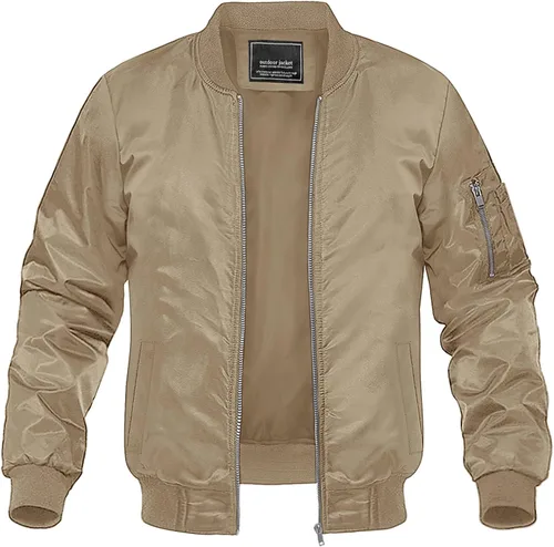 Miniatura 20 de MAGNIVIT - Chaqueta bomber ligera para hombre, cortavientos, casual, para primavera y otoño, para exteriores