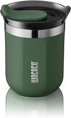 Miniatura 11 de Taza de viaje Octaroma Classico de WACACO, vaso de viaje de acero inoxidable de doble pared con tapa para beber, 6 fl oz (180ml), ámbar amarillo