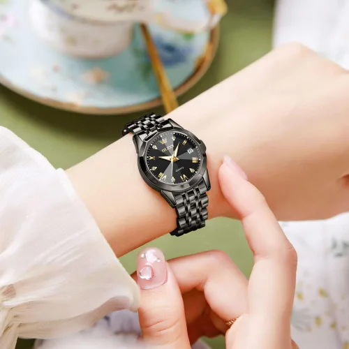 Miniatura 2 de OLEVS - Reloj de mujer de moda, reloj de vestir con diamantes, para mujer, analógico, de cuarzo, acero inoxidable, impermeable, luminoso, con fecha