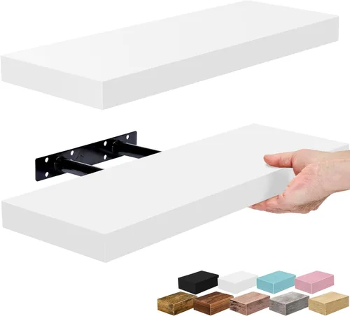 Miniatura 38 de Sorbus Estantes flotantes para pared, estante flotante de 16 pulgadas para cocina, dormitorio, sala de estar, baño, hogar y decoración de pared