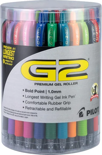 Miniatura 8 de Bolígrafos Pilot G2 prémium, con bola de tinta de gel y retráctiles, Colores Variados