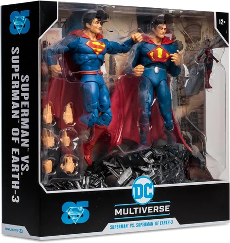 Miniatura 16 de McFarlane Toys - DC Multiverse Superman vs Superman de la Tierra-3 con Atomica 7in Figura 2pk