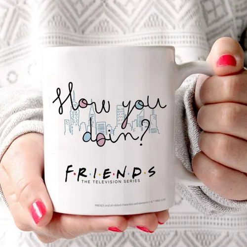 Miniatura 4 de Trend Setters Friends The Television Series – How You Doin – Mercancía oficial – Taza de café o té de cerámica blanca de 11 onzas – perfecta