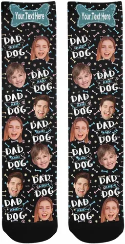Miniatura 167 de Artsadd Calcetines personalizados para mujeres y hombres, amantes de los perros y gatos, regalos divertidos unisex personalizados