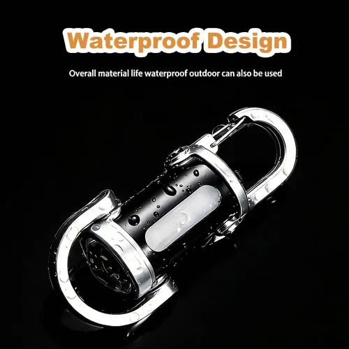 Miniatura 4 de 2 mini linternas de llavero, linterna recargable USB brillante portátil con múltiples modos de luz impermeables para senderismo, campamento, caminar