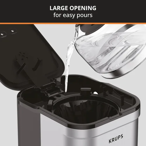 Miniatura 4 de KRUPS Simply Brew - Cafetera compacta de 5 tazas: diseño de acero inoxidable, pausa y prepara, mantiene el calor, filtro reutilizable, jarra sin