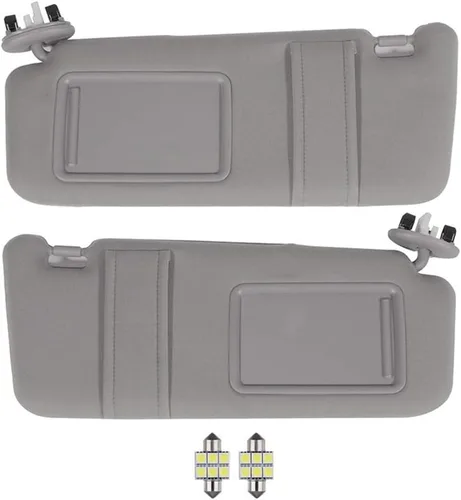 Miniatura 15 de SCITOO Visera solar del lado del conductor izquierdo para Toyota Camry 2006 2007 2008 2009 2010 2011 (con techo solar, con espejo, sin luz), gris