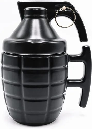 Miniatura 11 de Taza de Cartucho de Escopeta de Calibre 12 – Taza de Café de Cerámica Roja Audaz con Forma de Arma Regalo Único para Cazadores, Entusiastas