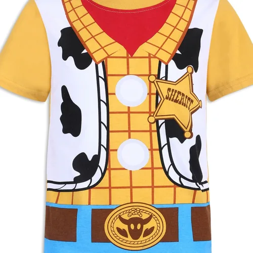 Miniatura 4 de Disney Toy Story Woody and Buzz Lightyear - Conjunto de camiseta y pantalones de manga corta para niños pequeños