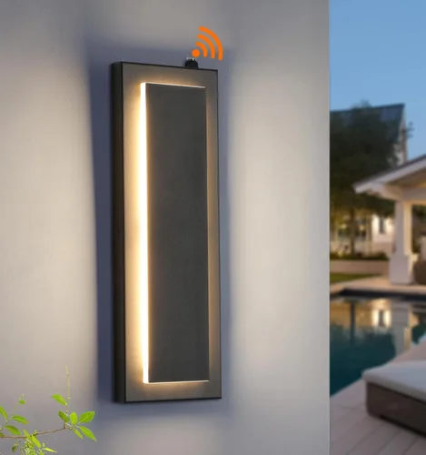 tewei Aplique de Pared LED para Exteriores de Anochecer a Amanecer Iluminación Exterior, Accesorios de Iluminación Exterior Moderna Negro Mate Luces