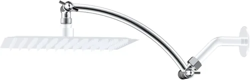 Miniatura 9 de Hibbent Brazo de Extensión para Cabezal de Ducha Totalmente Metálico de 10'', Latón Sólido Flexible Ajustable en Altura y Ángulo, Extensor de Brazo