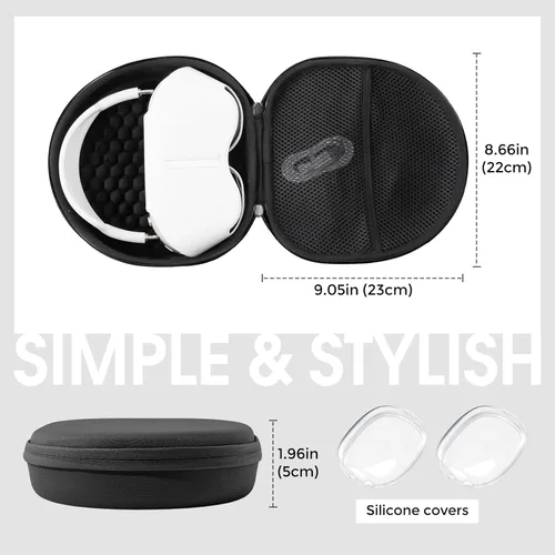 Miniatura 4 de ProCase Estuche Rígido para Nuevos AirPods Max, Estuche de Viaje para Auriculares con Cubierta de Silicona para Almohadillas y Bolsillo de Malla