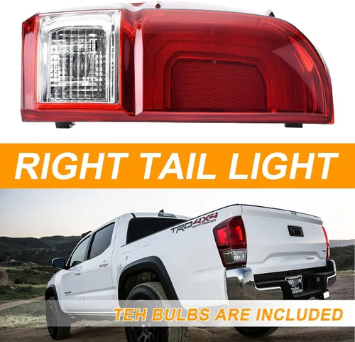 Miniatura 8 de Lámpara trasera de luz trasera compatible con Toyota Tacoma 2016-2022 Conjunto de señal de freno de luz trasera derecha del lado del pasajero