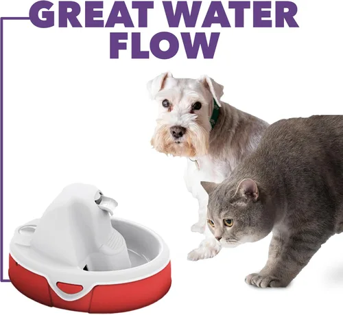 Miniatura 5 de Aqua Flow - Fuente de agua prémium para mascotas, dispensador automático para gatos y perros, sistema de drenaje anti-cabello, filtros