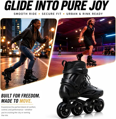 Miniatura 8 de Patines en línea para mujeres y hombres, patines profesionales de fitness con ruedas de poliuretano para hombres y mujeres, patines de alto