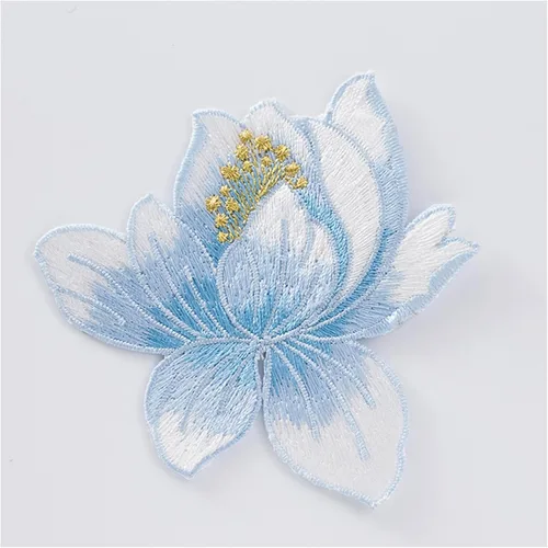 Miniatura 9 de 5 parches de flores coloridas, parches de loto para coser para planchar para ropa de bricolaje, jeans, costura Conjunto de loto