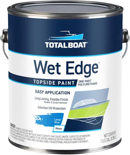 Miniatura 11 de TotalBoat Wet Edge Topside Pintura Marina de Poliuretano Premium Recubrimiento para Barcos, Casas Rodantes, Molduras Exteriores, Fibra de Vidrio