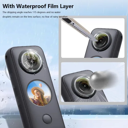 Miniatura 7 de Protector de lente para Insta360 X2, protector de lente extraíble de policarbonato para accesorios Insta 360 X2 (2 juegos - 4 piezas)