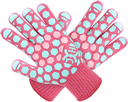 Miniatura 8 de J H Guante de horno resistente al calor: guantes de barbacoa y horno certificados EN407 a 932 °F para parrilla, hornear, cocina, campamento, Cáscara