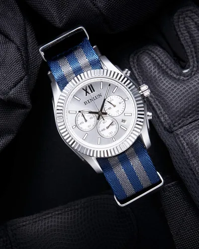 Miniatura 5 de BINLUN Correa de reloj de nailon multicolor de repuesto para hombres y mujeres