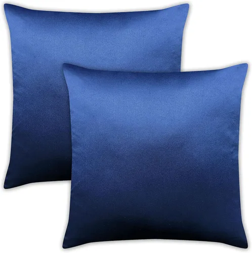 Miniatura 7 de AVKA Studio Fundas de Cojines Decorativos de Satén de Calidad Gruesa - Juego de 2 - Negro 12x12 pulgadas Fundas de Almohada Decorativas - con Forro