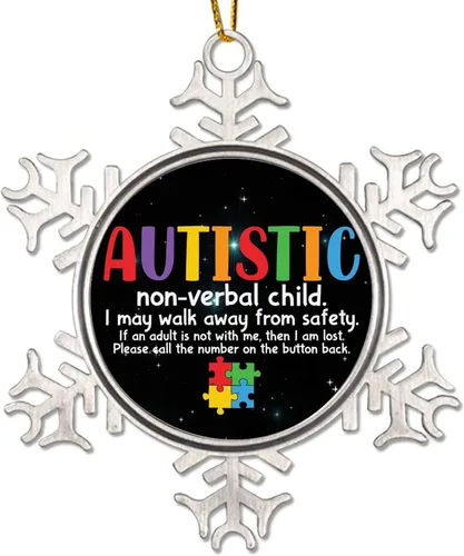 Miniatura 8 de Adornos de decoración de árbol, Comportamiento es comunicación, adornos para autismo, decoraciones de conciencia sobre el autismo, decoraciones