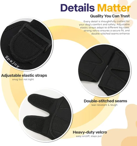 Miniatura 4 de Codera de perro para codo y hombro de mascotas para artritis de codo, displasia, callos de codo, codo para pierna delantera, protector de codo
