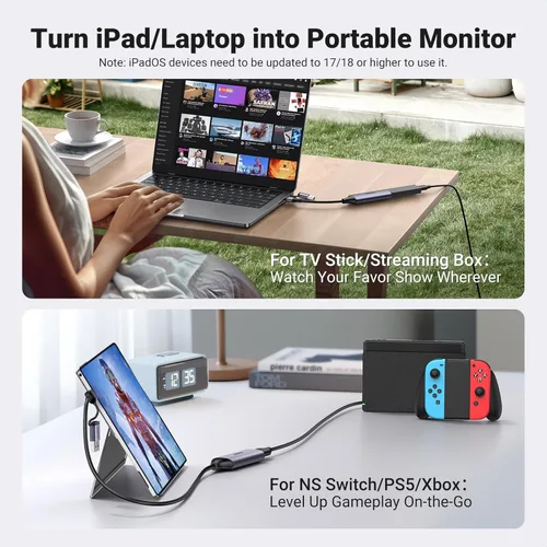 Miniatura 7 de UGREEN Tarjeta de captura USB 2.0 4K HDMI a USB C para transmisión, tarjeta de captura de video Full HD 1080P 60FPS para grabación