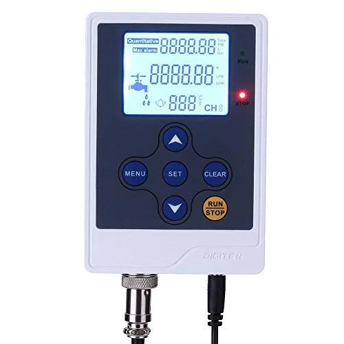 Miniatura 2 de DIGITEN Medidor de control de flujo de agua con pantalla LCD, controlador cuantitativo de líquidos + medidor de flujo de combustible G3/8 pulgadas