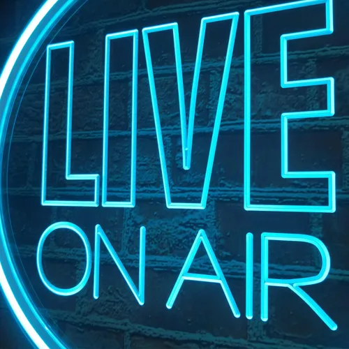 Miniatura 3 de NOXTROND Letrero de luz de neón Live On Air, redondo con luz LED alimentada por USB, regulable, para Tiktok, Twitch Streamer, Gamer, sala