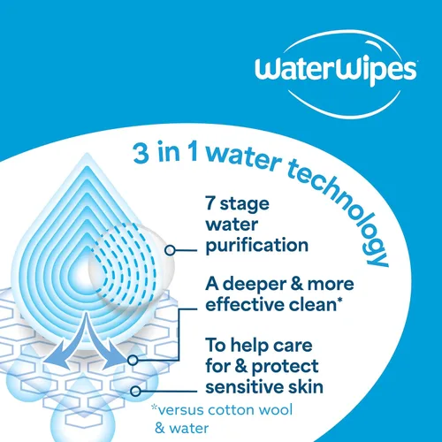 Miniatura 6 de WaterWipes Paquete de 540 unidades originales (9 paquetes) y toallitas texturizadas limpias, 240 unidades (4 paquetes), sin plástico, 99.9%