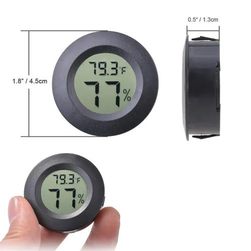 Miniatura 2 de Paquete de 2 mini termómetro higrómetro Fahrenheit o Celsius, monitor LCD digital para habitación interior, medidor de temperatura de humedad