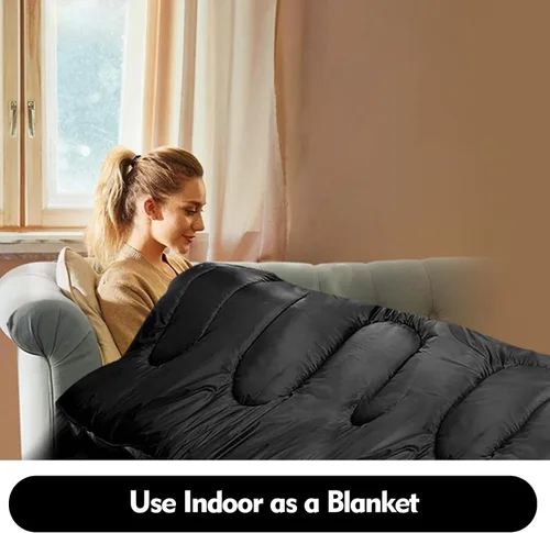 Miniatura 6 de Saco de dormir doble para adultos, hombres y mujeres, tamaño XL, Queen, saco de dormir para dos personas para todas las estaciones, camping