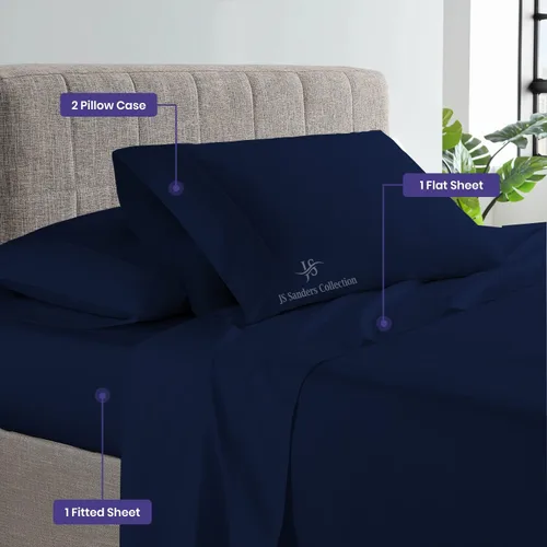 Miniatura 3 de CASA LINEN Alaskan King - Juego de sábanas de 4 piezas de 1000 hilos, juego de sábanas de lujo más suave de hasta 15 pulgadas de profundidad, 100%