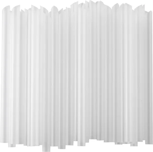 ALINK 100 popotes Boba de plástico transparente, 1/2 pulgadas de ancho x 8 1/2 pulgadas de largo, desechables para té de burbujas, batidos, perlas