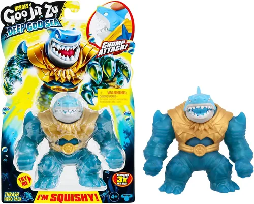 Miniatura 10 de Heroes of Goo Jit Zu Paquete de héroes de Deep Goo Sea Blazagon. Juguete súper elástico lleno de goo. con función de ataque de agua a chorro.