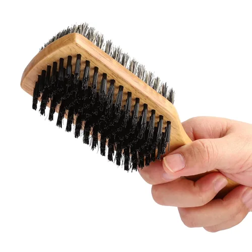 Miniatura 6 de Cepillo de barba de madera para bigote,Cepillo de barba de doble cara,Cepillo profesional para barba Brochas de afeitadoAccesorios de afeitado