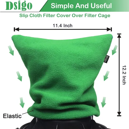 Miniatura 3 de Dsigo Bolsa de Retención de Filtro de Aspiradora de Tienda Cubierta Reutilizable Verde Para Paradas de Polvo de Aspiradora Húmeda/Seca de 4 a 16