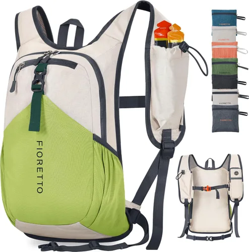Miniatura 19 de FIORETTO Mochila de 10L para senderismo para mujeres y hombres, mini mochila plegable, ligera, mochila pequeña de día para camping, viaje, al aire