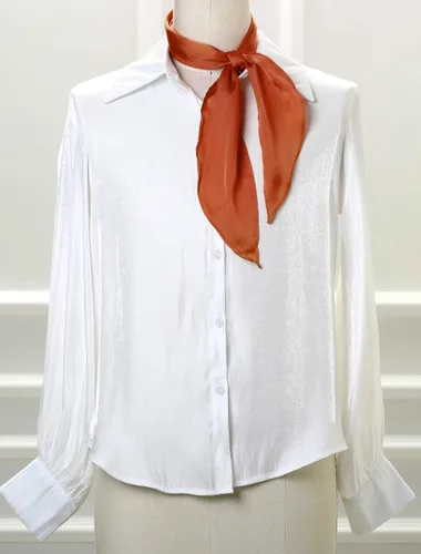 Miniatura 12 de Allegra K Bufandas flacas puras de color sólido liso para mujer, banda larga para el pelo