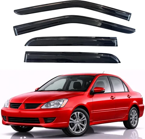 Miniatura 183 de KPY Visor de ventana compatible con Hyundai Tucson 2021-2025, 4 piezas de deflector de ventilación para ventana lateral, estilo Mugen, protector