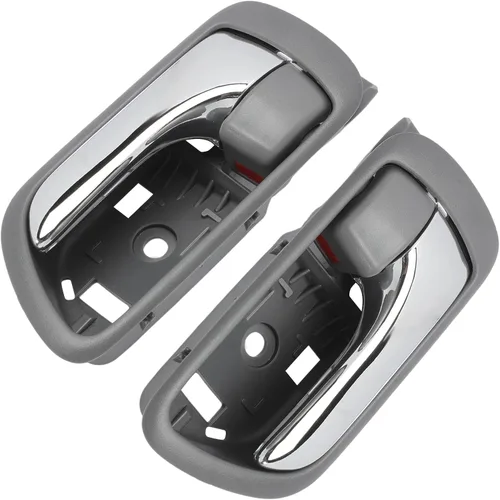 2 piezas de manijas interiores de puerta cromadas para Camry 2002-2006 lado izquierdo y derecho, manija de puerta gris interior delantera trasera