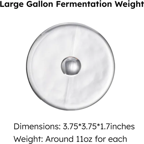 Miniatura 2 de Peso de fermentación de galón, peso de fermentación de vidrio grande de 3.75 pulgadas para tarro de galón, paquete de 2