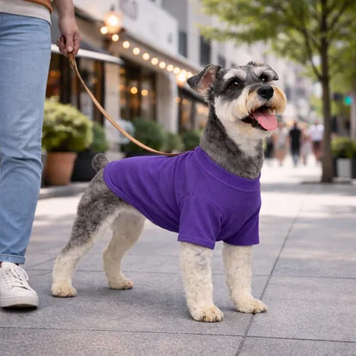 Miniatura 6 de Lovelonglong Ropa para mascotas, disfraces para perros, camiseta básica en blanco para perros medianos y grandes, color morado XXL Púrpura