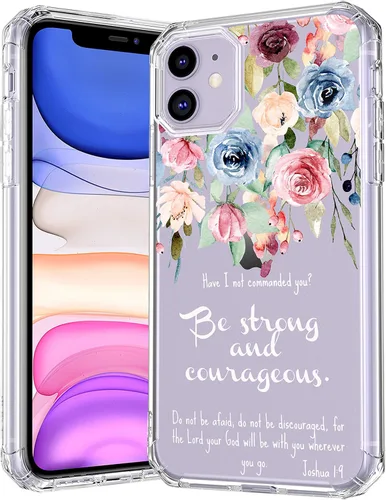 Miniatura 19 de Funda para iPhone 11 Bible Verses Series – Bonita Biblia Versos, citas, flores, diseños florales, inspiradoras, niñas y mujeres, suave protector