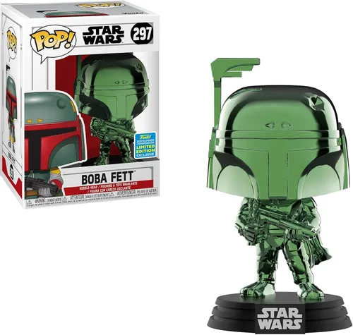 Miniatura 2 de Funko 41901 Pop Disney: Star Wars - Convención de verano de Boba Fett (cromo verde)