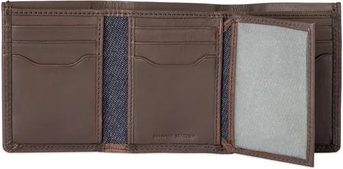 Miniatura 18 de Levi's Billetera triple para hombre, elegante y delgada, incluye ventana de identificación y tarjetero de crédito