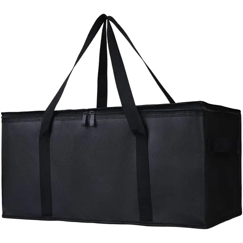 Miniatura 18 de Bodaon Paquete de 3 bolsas aisladas para entrega de alimentos para comidas calientes y frías, bolsas enfriadoras XXL, bolsa aislante para catering