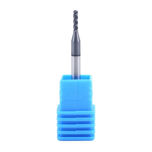 Miniatura 5 de ISB Fresa de Extremo de Punta Esférica, Diámetro de 1/16", Diámetro de Vástago de 1/8", 4 Flautas Brocas de Fresado de Carburo de Grano Micro Brocas